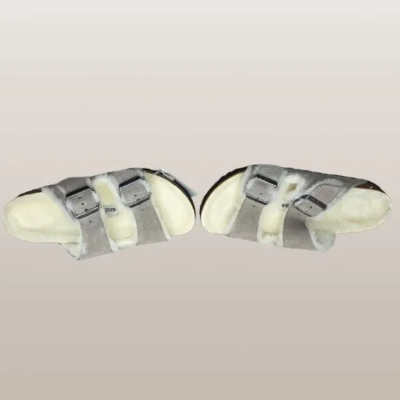 Birkenstock Women's Arizona Shearling Sandals Size 36 / 5 Narrow - Picture 4 of 6